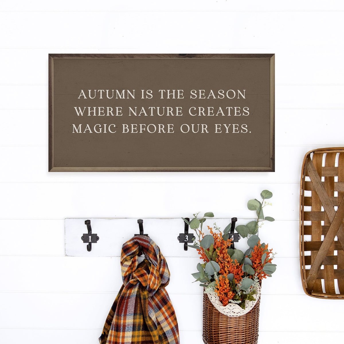 Kendrick Home Walnut Frames Magic Before Our Eyes Brown Printed and Framed Wall Sign