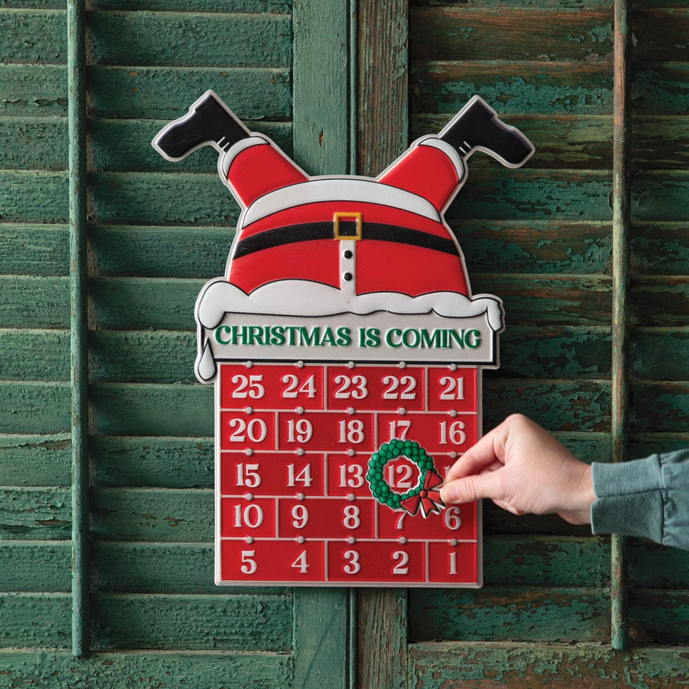 Magnetic Christmas Countdown Embossed Metal Sign