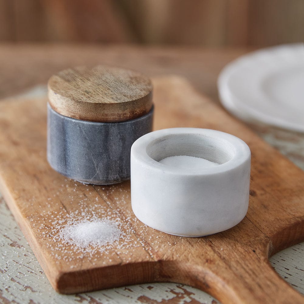 Marble Stacking Salt &amp; Pepper Pinch Pots With Lid