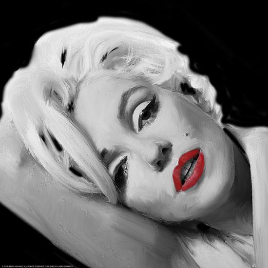 Marilyn&#39;s Lips By JG Studios Art Print - 12 X 12-Penny Lane Publishing-The Village Merchant