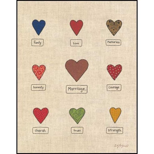 Marriage Hearts By Emily Hardgrove Art Print - 9 X 12-Penny Lane Publishing-The Village Merchant