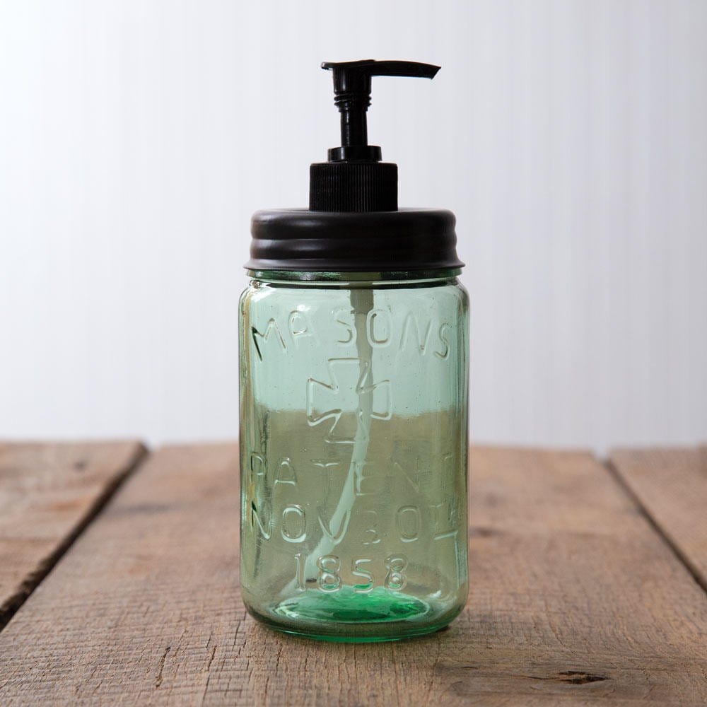 Mason Jar Pint Size ~ Patent Nov 30th 1858 Soap / Lotion Dispenser-CTW Home-The Village Merchant