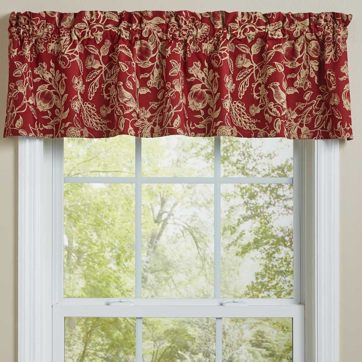 Mason Reserve Printed Valance Lined-Park Designs-The Village Merchant