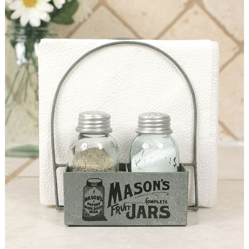 Mason&#39;s Jars Napkin Holder W/ Salt &amp; Pepper Shakers-CTW Home-The Village Merchant