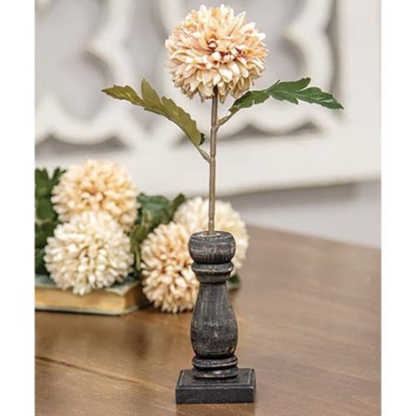 Medium Black Wood Spindle Holder for Flowers &amp; Flags-CWI Gifts-The Village Merchant