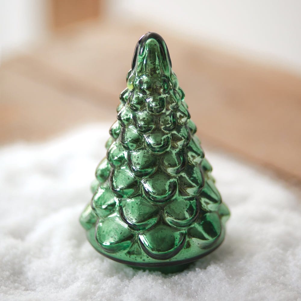 Mercury Glass Retro Christmas Tree in Green-CTW Home-The Village Merchant