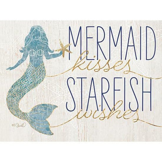 Mermaid Kisses Starfish Wishes By Kate Sherrill Art Print - 12 X 16-Penny Lane Publishing-The Village Merchant