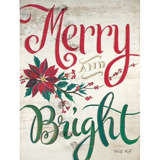 Merry &amp; Bright By Cindy Jacobs Art Print - 12 X 16-Penny Lane Publishing-The Village Merchant