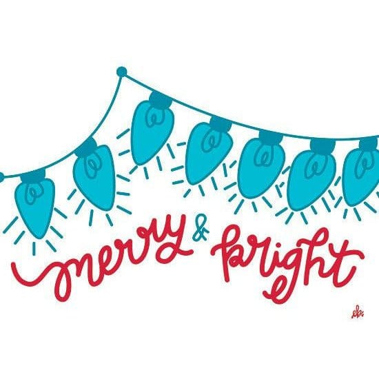 Merry &amp; Bright By Erin Barrett Art Print - 12 X 16-Penny Lane Publishing-The Village Merchant