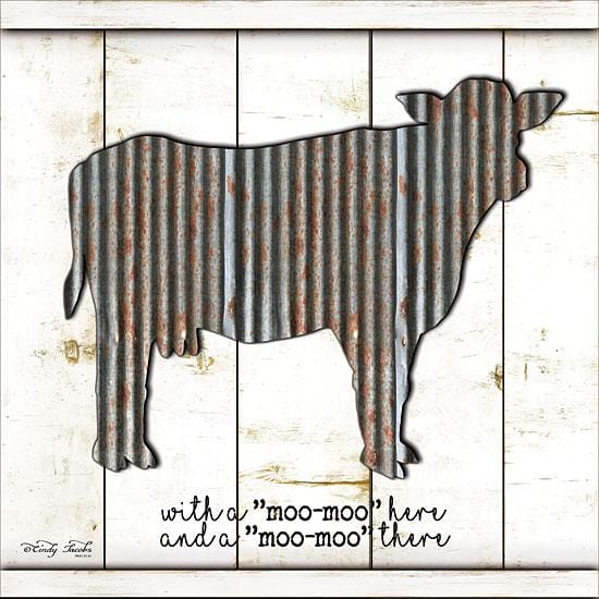 Penny Lane Publishing Metal Cow By Cindy Jacobs Art Print - 12 X 12