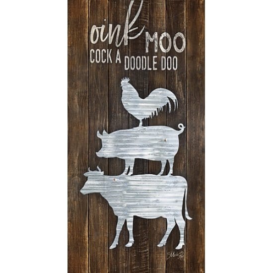 Penny Lane Publishing Metal Farm Animal Stack By Marla Rae Art Print - 9 X 18