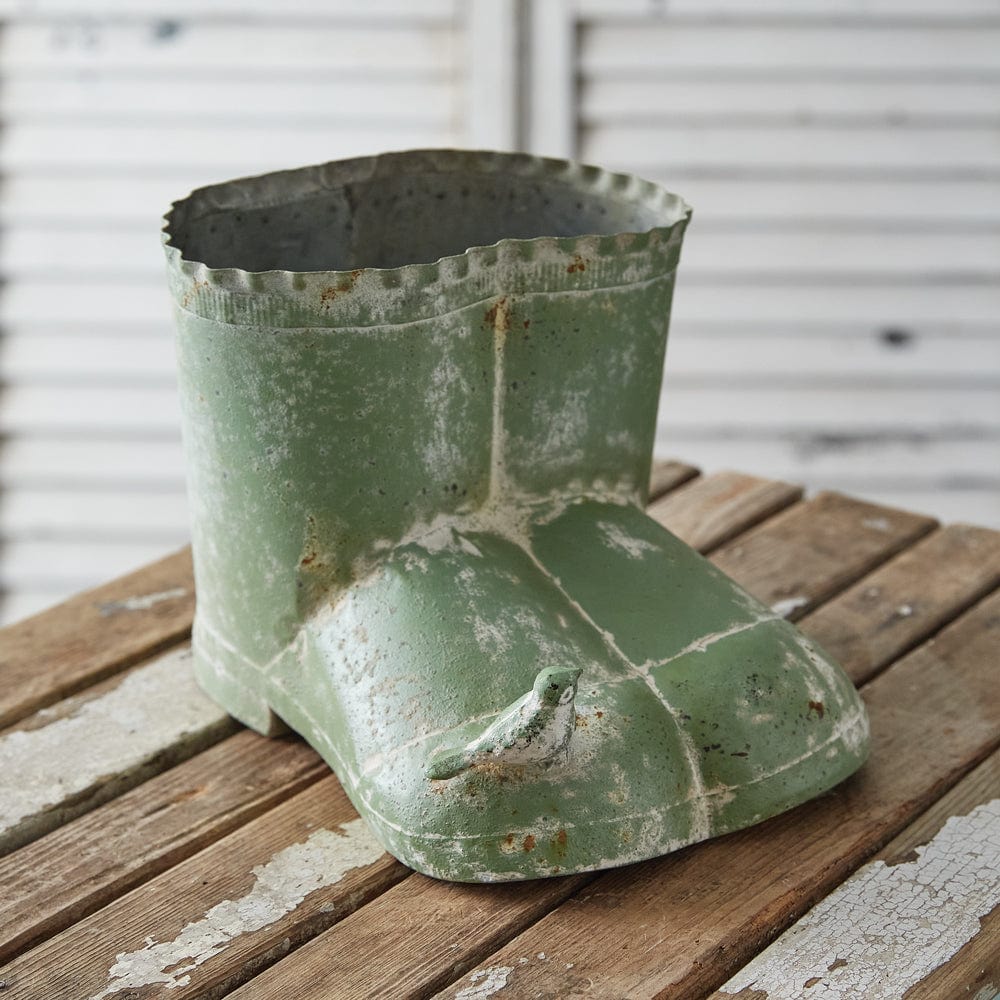 Metal Garden Boots Planter