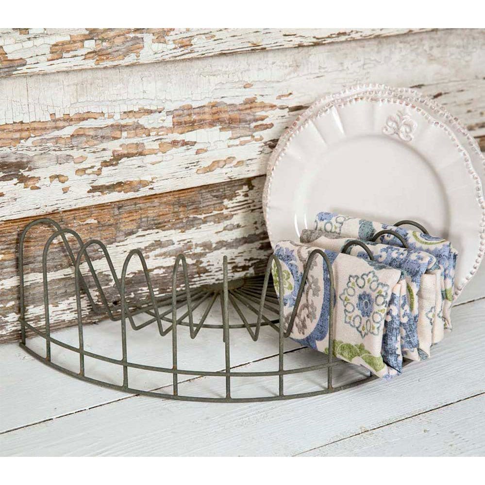 Metal Half Round Plate Rack / Holder-CTW Home-The Village Merchant