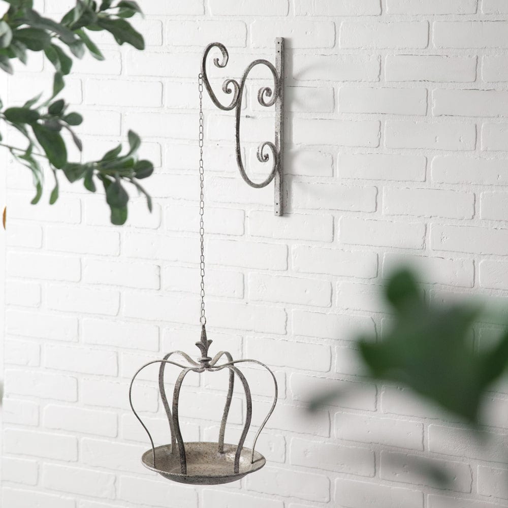 Metal Hanging Crown Bird Feeder With Hook