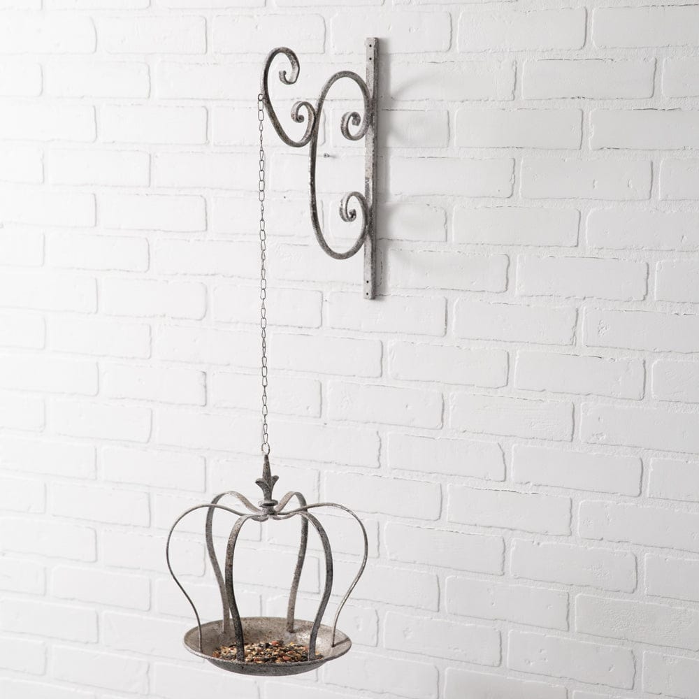 Metal Hanging Crown Bird Feeder With Hook