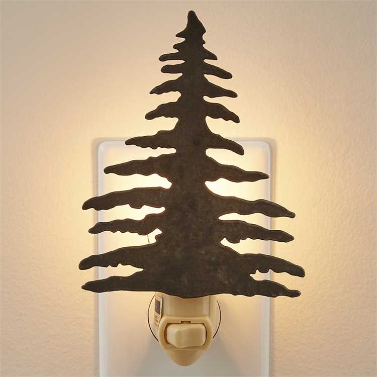 Metal Northwoods tree Night Light-Park Designs-The Village Merchant