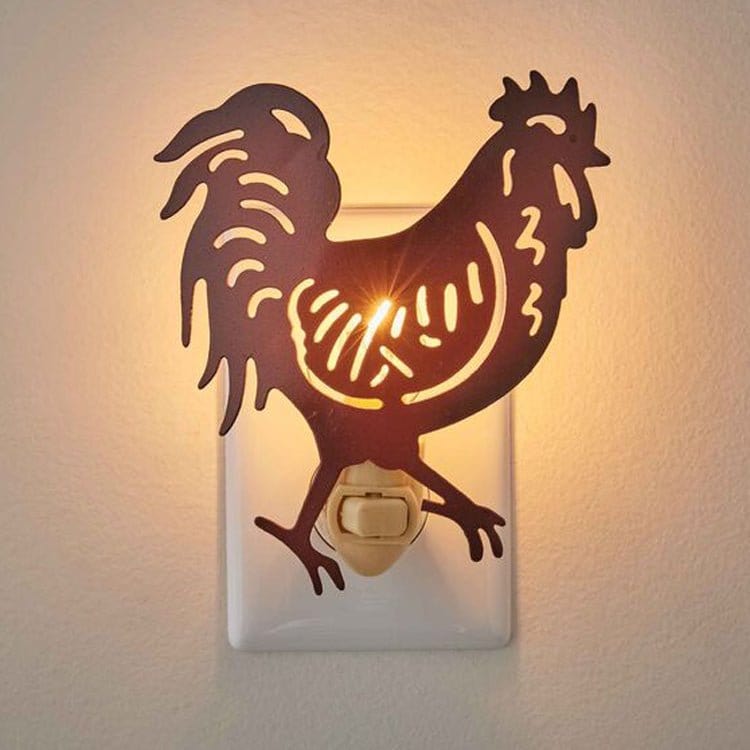 Metal Rooster Night Light-Park Designs-The Village Merchant