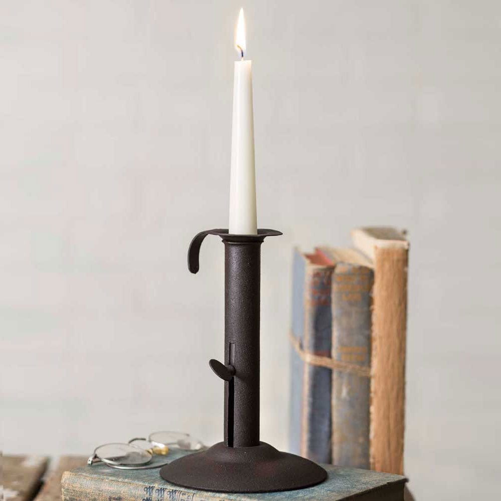 Metal Small Hog Scraper Candle Holder For Taper Candles-CTW Home-The Village Merchant