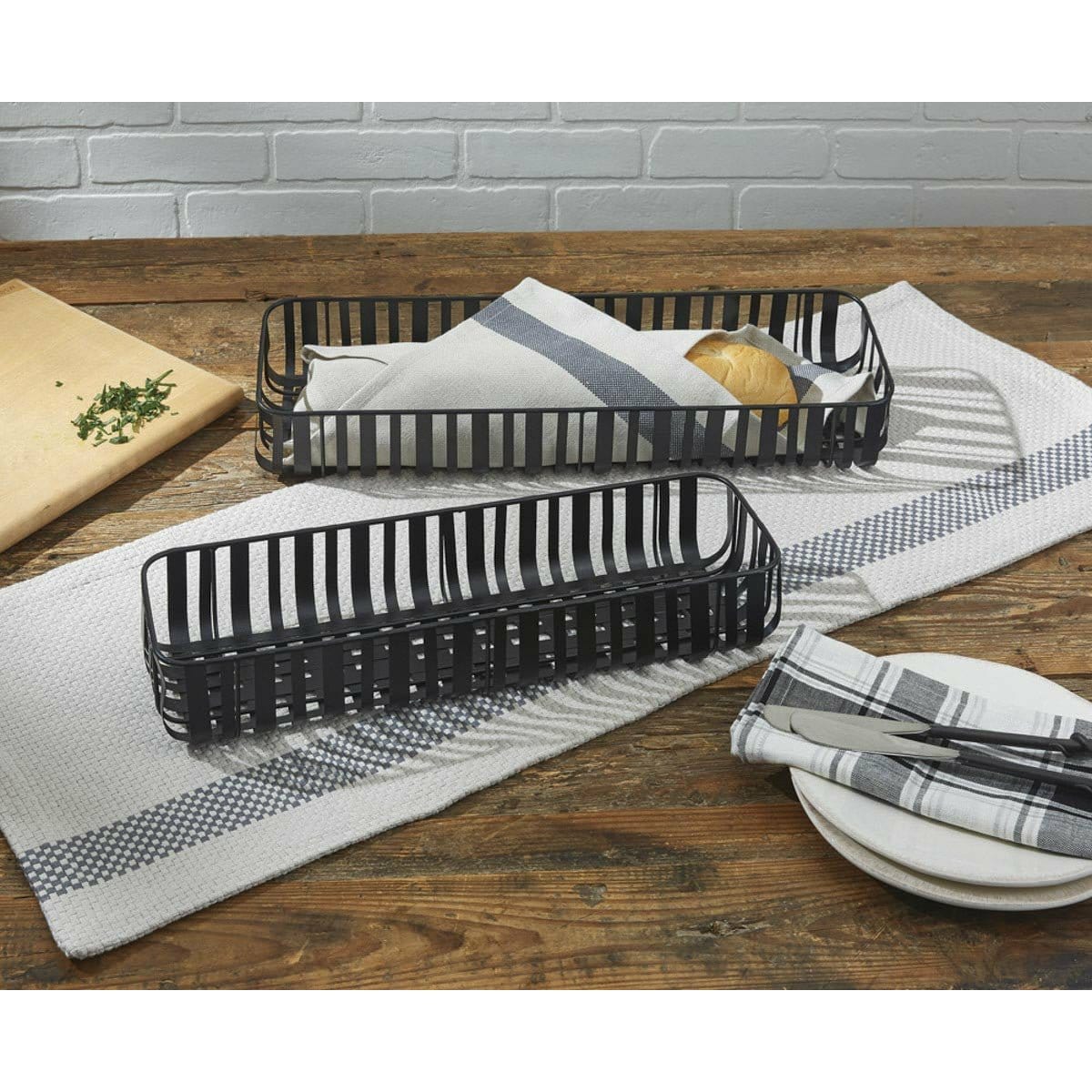 Metal Spencer Basket Set of 2 Oval-Park Designs-The Village Merchant