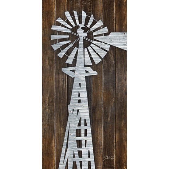 Metal Windmill By Marla Rae Art Print - 9 X 18-Penny Lane Publishing-The Village Merchant