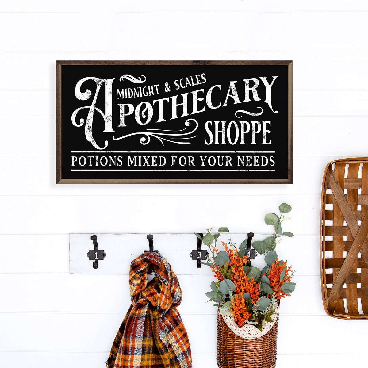 Kendrick Home Walnut Frames Midnight And Scales Apothecary Shoppe Black