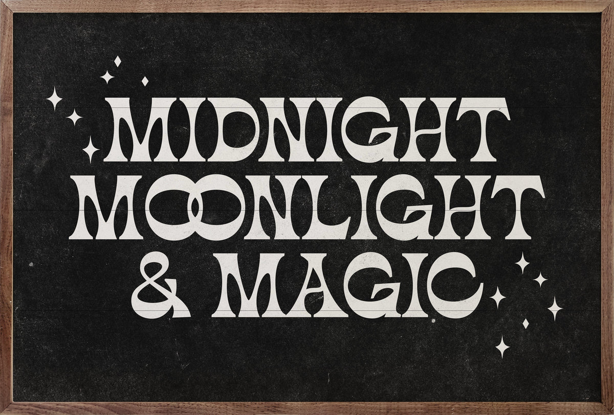 Kendrick Home Walnut Frames Midnight Moonlight And Magic Black