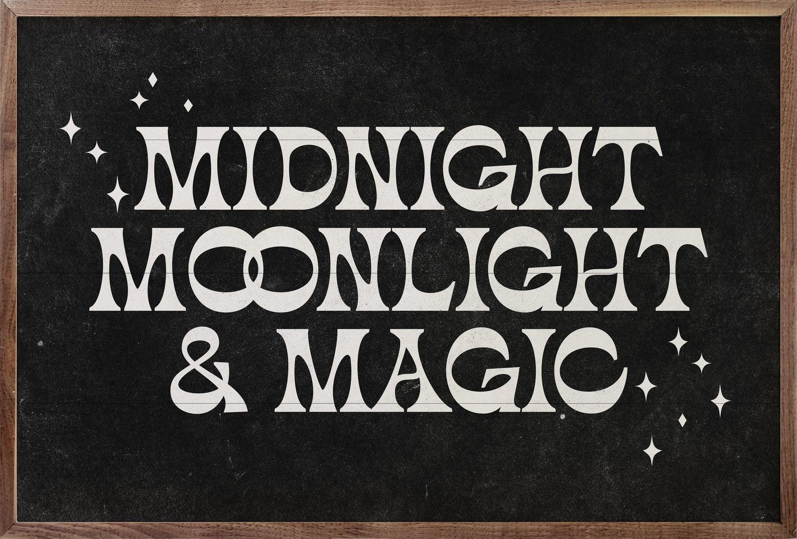 Kendrick Home Walnut Frames Midnight Moonlight And Magic Black