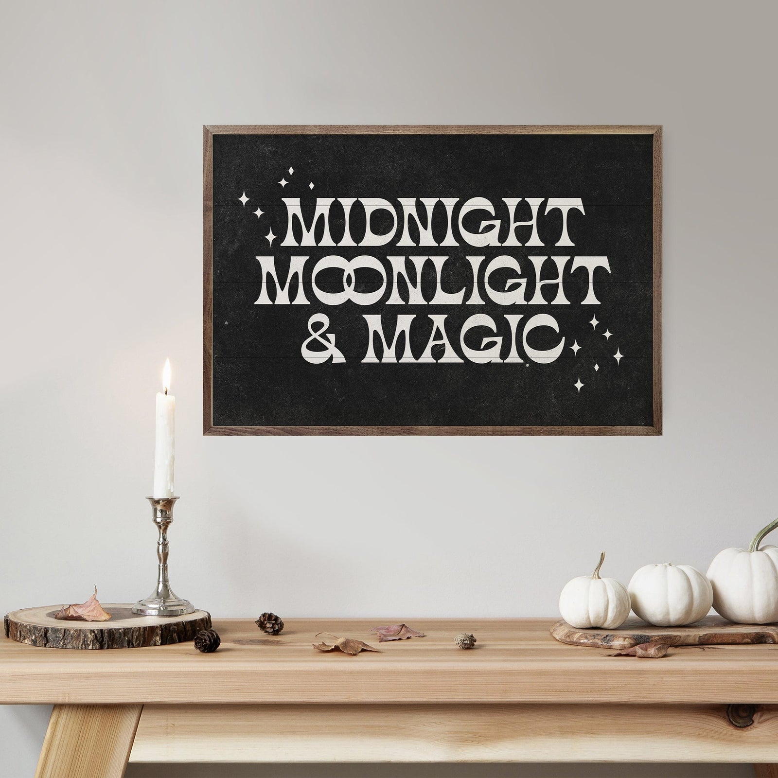 Kendrick Home Walnut Frames Midnight Moonlight And Magic Black