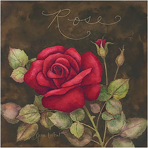 Midnight Rose By Annie La Point Art Print - 6 X 6-Penny Lane Publishing-The Village Merchant