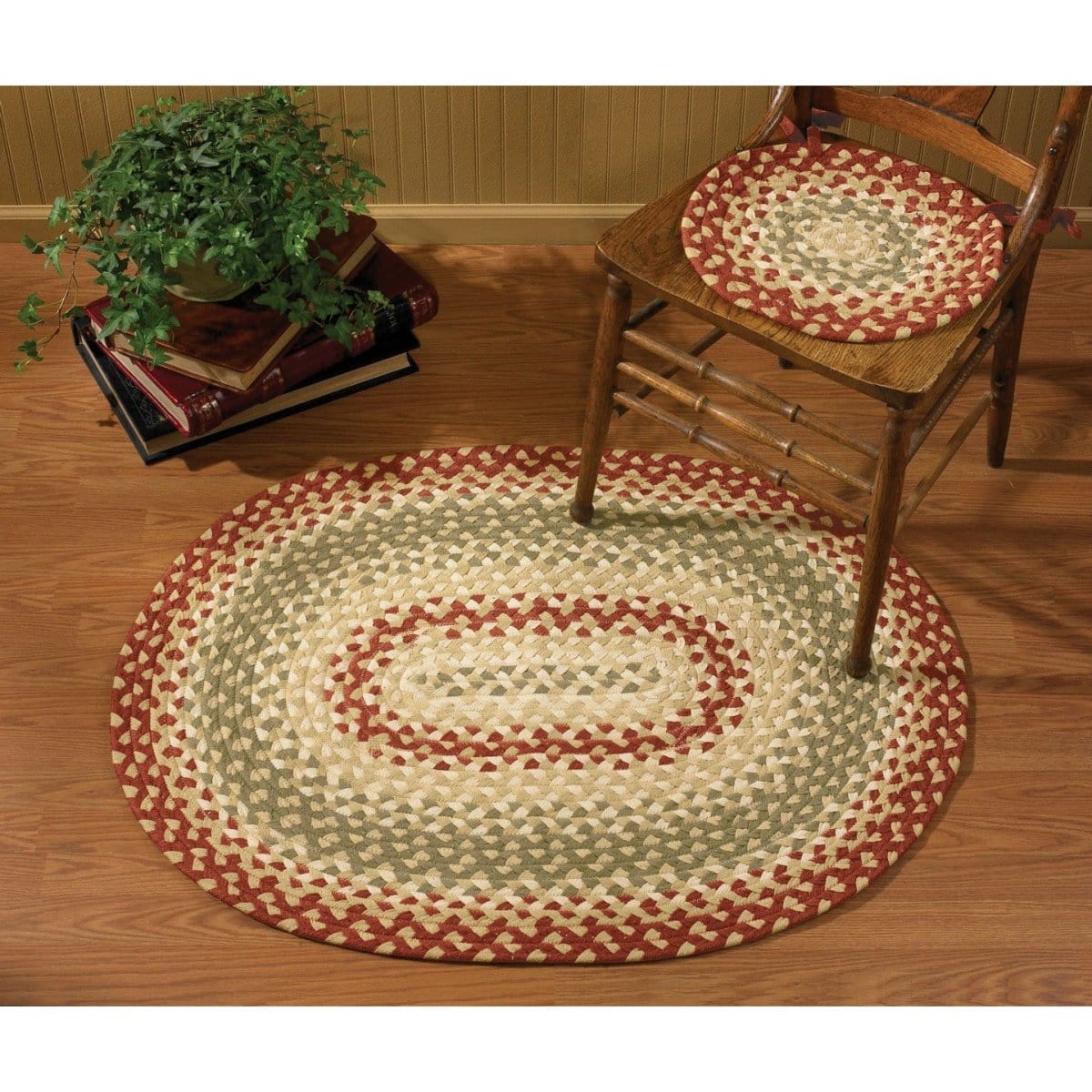 Mill Village Braided Rug 32" x 42" Oval-Park Designs-The Village Merchant