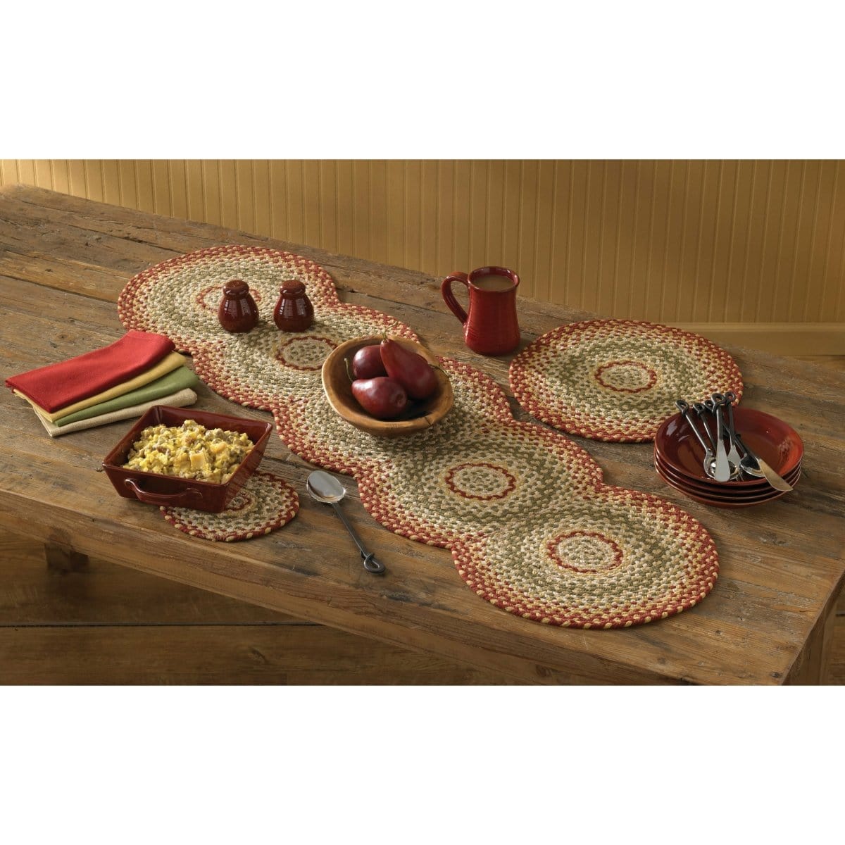 Park Designs Mill Village Braided Table Runner 54" Long