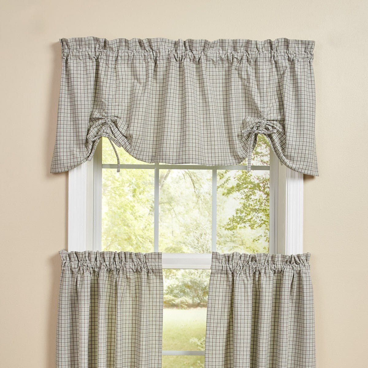 Millstone Tie Up Farmhouse Valance Lined-Park Designs-The Village Merchant