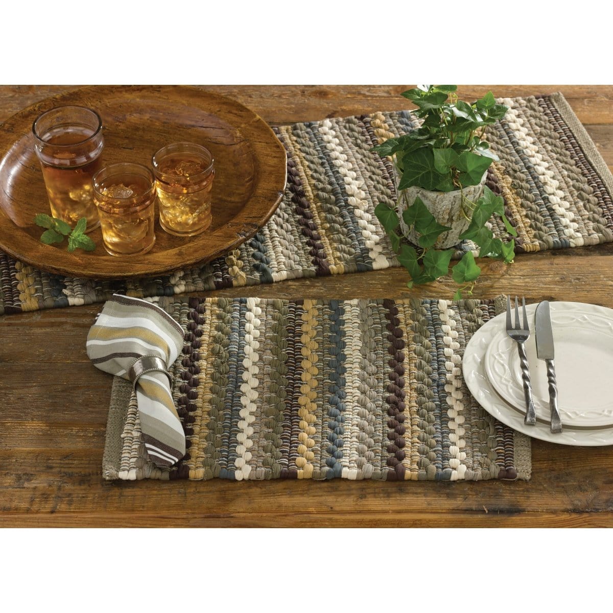 Park Designs Mineral Stripe Table Runner 54" Long