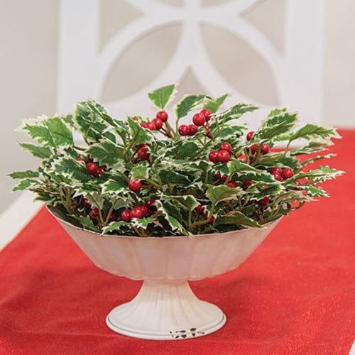 Mini Holly Leaves & Berries Half Sphere 10" Diameter