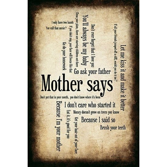 Mother Says By Susan Ball Art Print - 12 X 18-Penny Lane Publishing-The Village Merchant