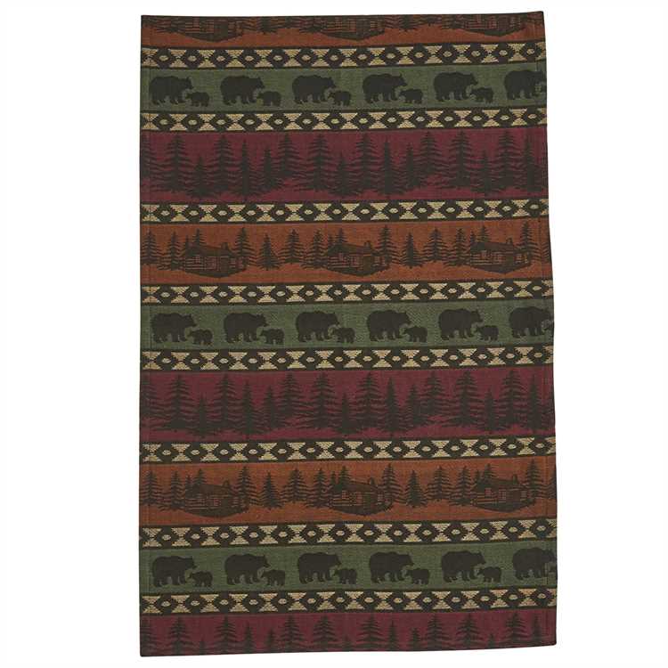Park Designs Mountain Bear Jacquard Dishtowel Set of 2