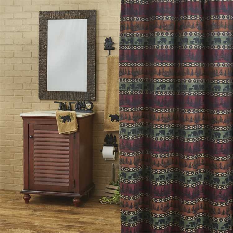 Mountain Bear Shower Curtain-Park Designs-The Village Merchant