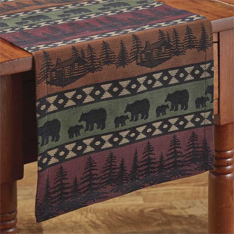 Park Designs Mountain Bear Table Runner 36' Long