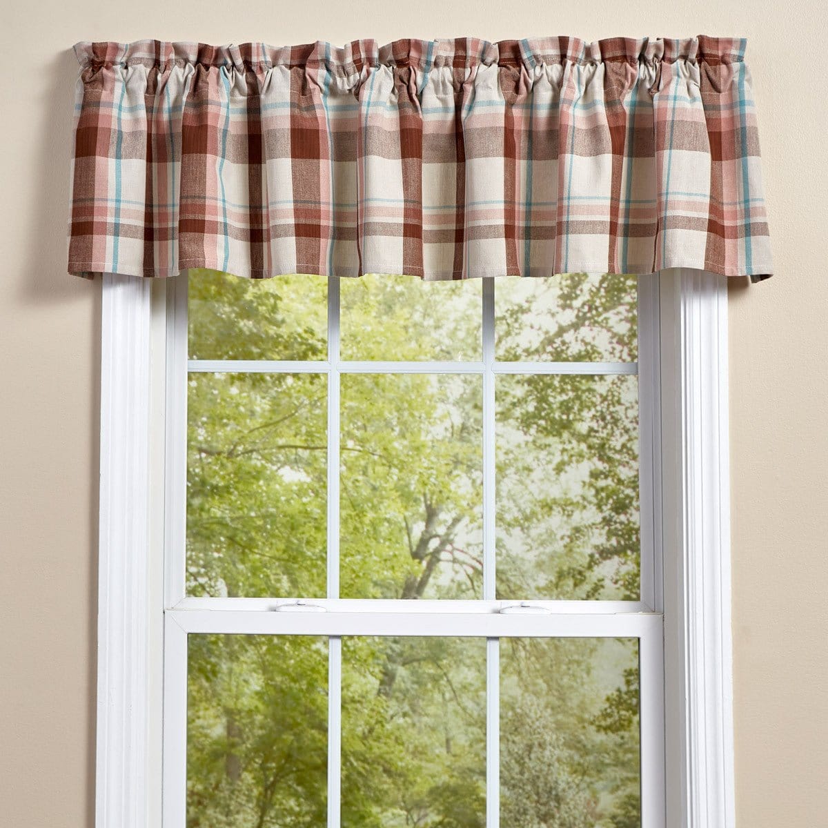 Mountbatten Plaid Valance Unlined-Park Designs-The Village Merchant