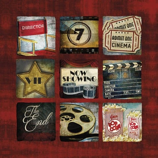 Penny Lane Publishing Movie Collage By Mollie B Right Art Print - 12 X 12