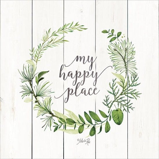 Penny Lane Publishing My Happy Wreath By Marla Rae Art Print - 12 X 12