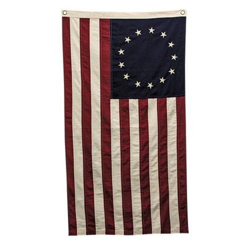 Natural Betsy Ross Flag Large in Cotton