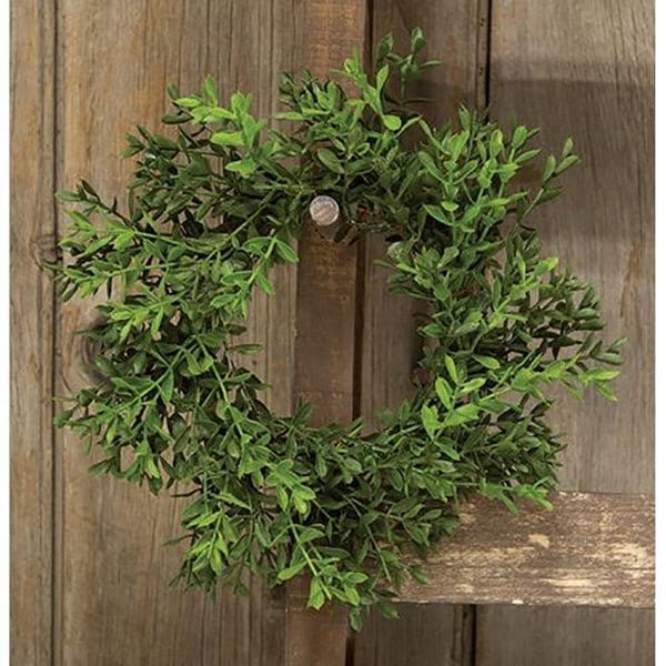 New England Boxwood Candle Ring / Wreath 3.5" Inner Diameter-Craft Wholesalers-The Village Merchant