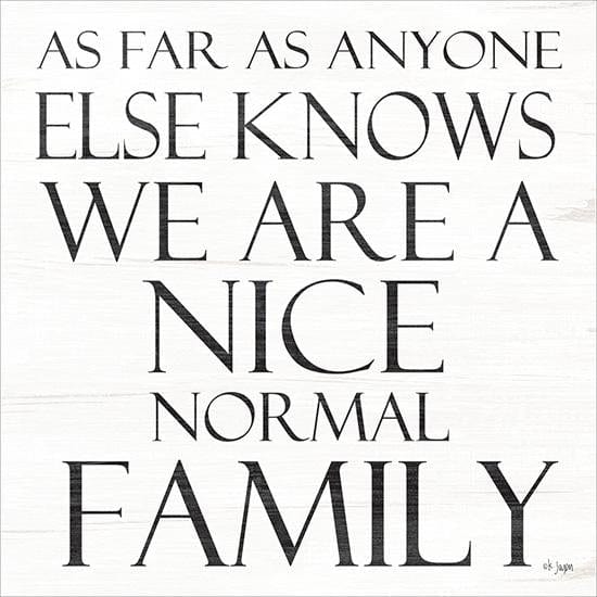 Penny Lane Publishing Nice Normal Family By Jaxn Blvd Art Print - 12 X 12