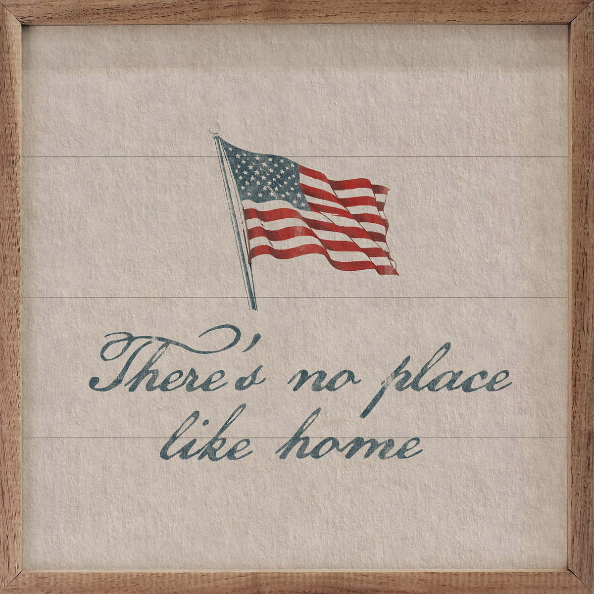 Kendrick Home Walnut Frames Sizes No Place Like Home Americana Printed and Framed Wall Sign