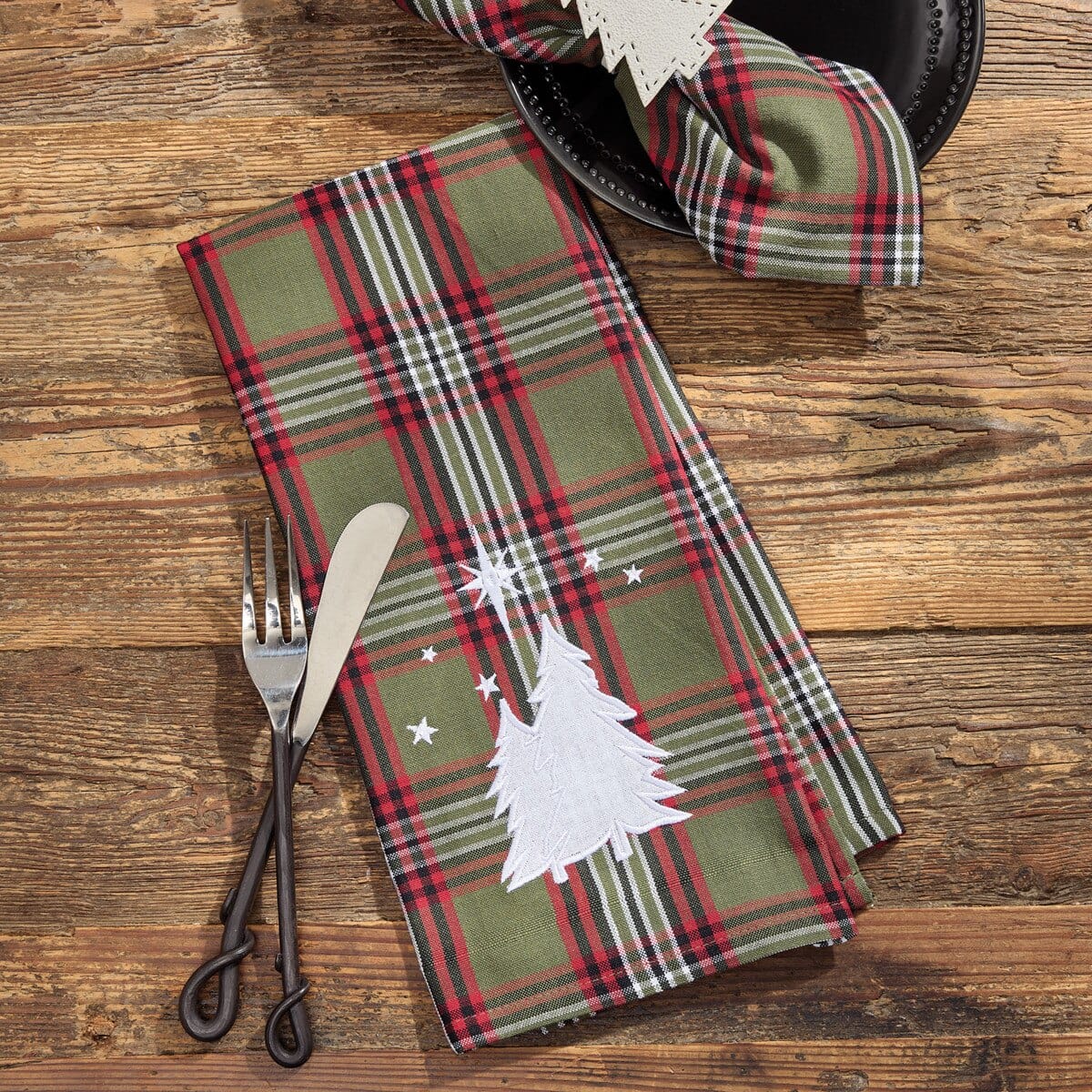 North Star Plaid Decorative Towel Set of 2