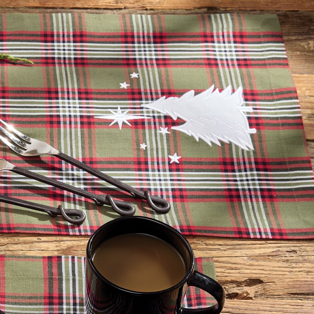 North Star Plaid Table Runner 36" Long