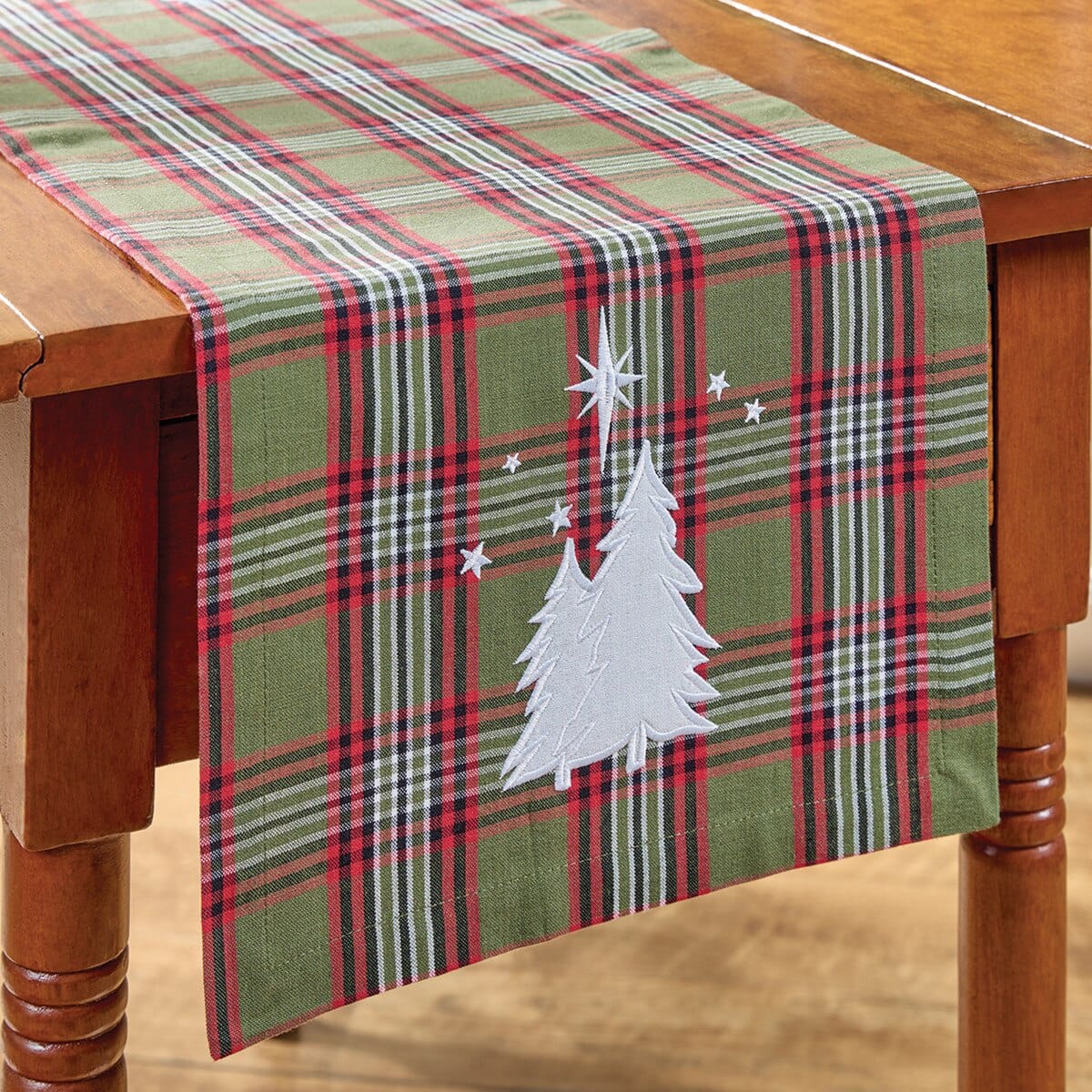North Star Plaid Table Runner 36" Long