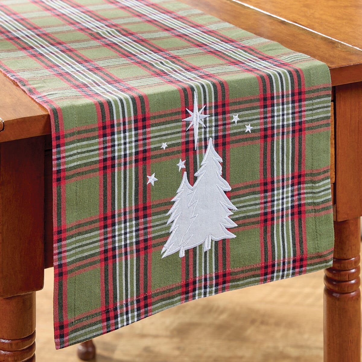 North Star Plaid Table Runner 54'' Long