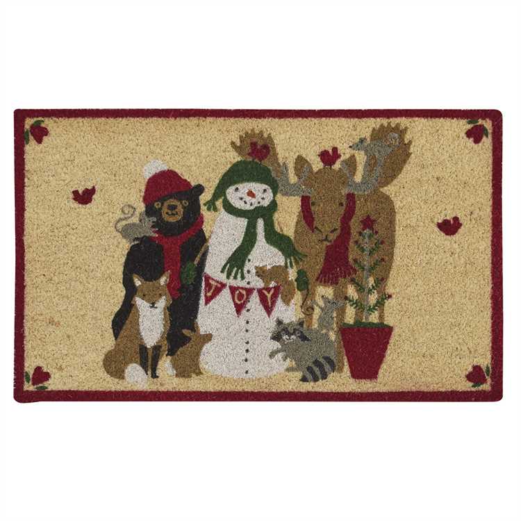 Decorative Entryway Door Mat Area Rug - Winter Blessings 30x18 - Christmas  Collection from Primitives by Kathy - Cherryland Sales